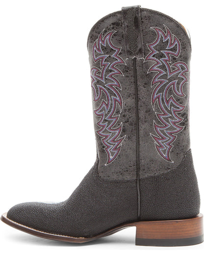 Men's Exotic Stingray Western Boots - Broad Square Toe