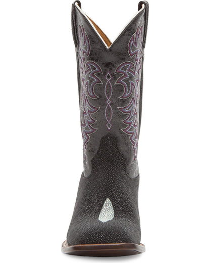 Men's Exotic Stingray Western Boots - Broad Square Toe