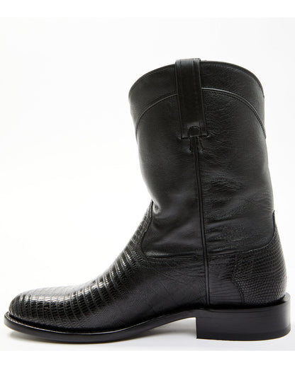 Black 1978® Men's Carmen Exotic Teju Lizard Roper Boots - R