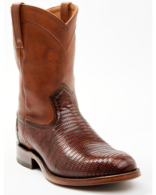 Black 1978® Men's Carmen Exotic Teju Lizard Roper Boots - R