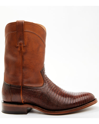 Black 1978® Men's Carmen Exotic Teju Lizard Roper Boots - R