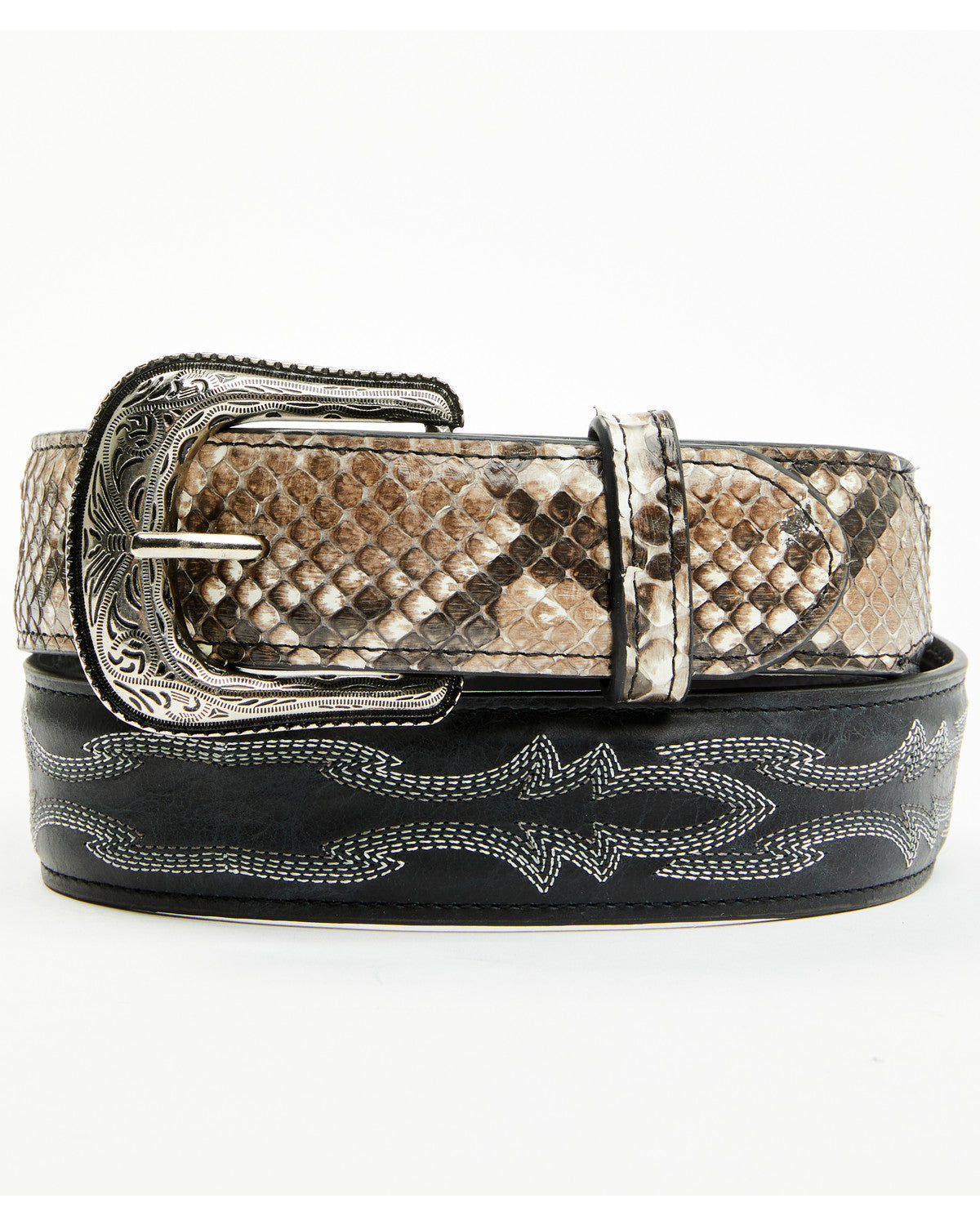Men's Exotic Python Belly Billet Belt