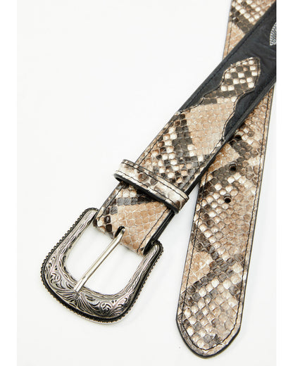 Men's Exotic Python Belly Billet Belt