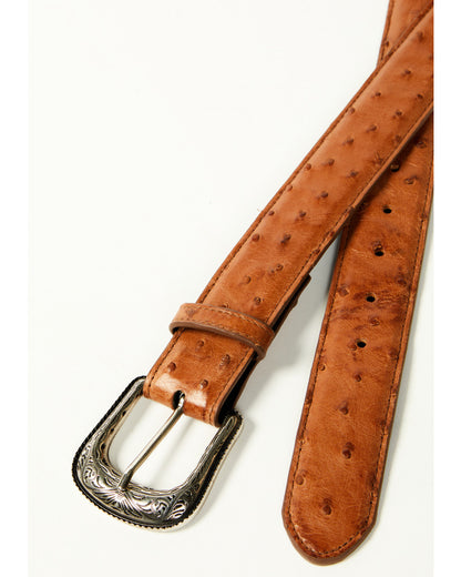 Men's Carver Exotic Ostrich Leather Belt