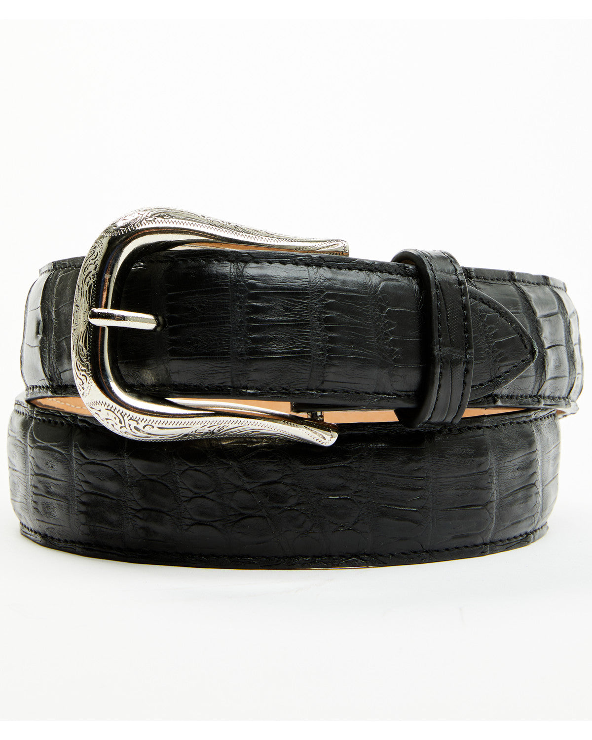 Black 1978™ Men's Sutton Exotic Caiman Tail Leather Belt