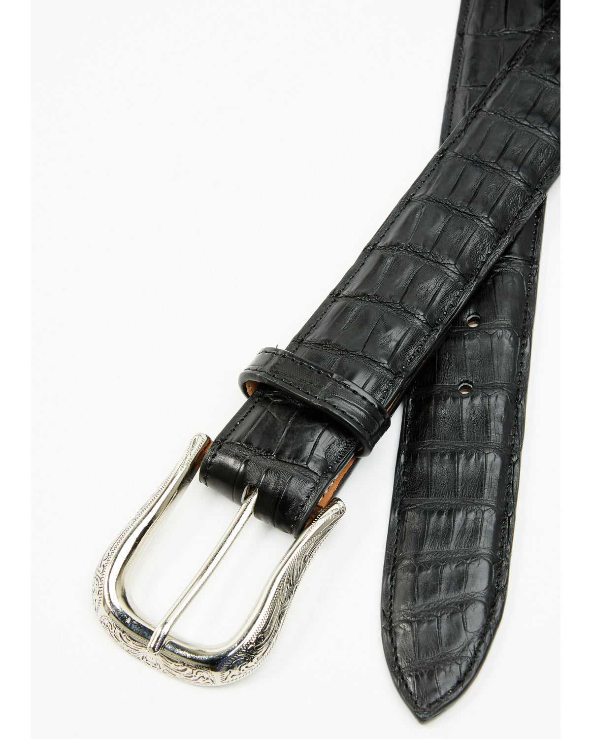 Black 1978™ Men's Sutton Exotic Caiman Tail Leather Belt