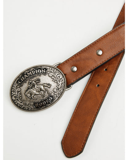 Boys' Rodeo Champ Southwestern Cross Stitched Bucked Belt