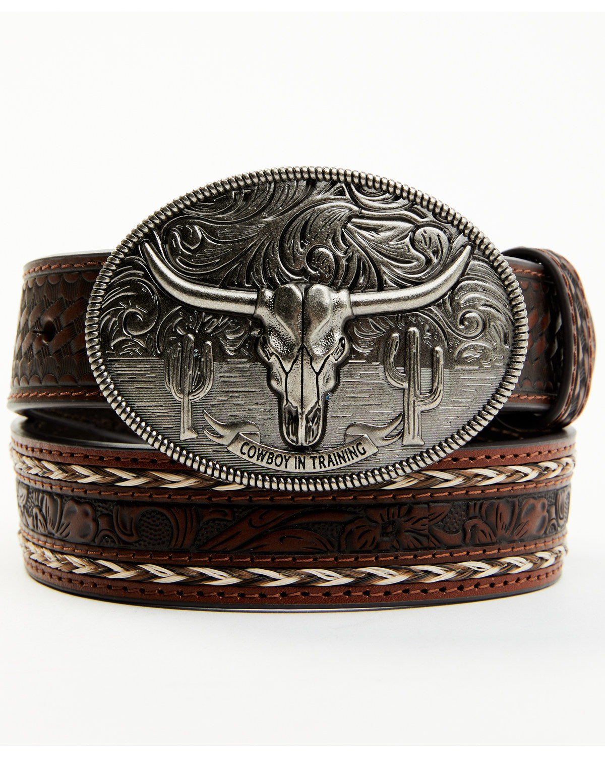 Boys' Longhorn Tooled Belt