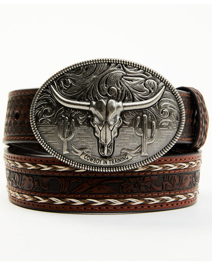 Boys' Longhorn Tooled Belt