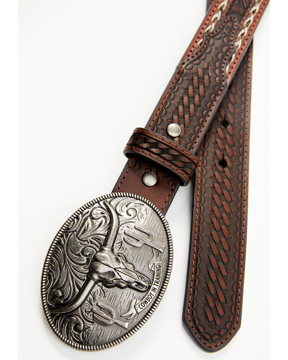 Boys' Longhorn Tooled Belt