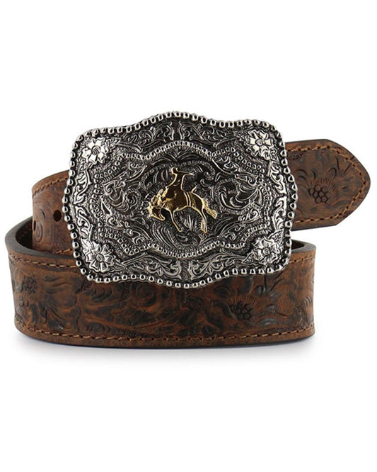 Kid's Floral Tooled Belt