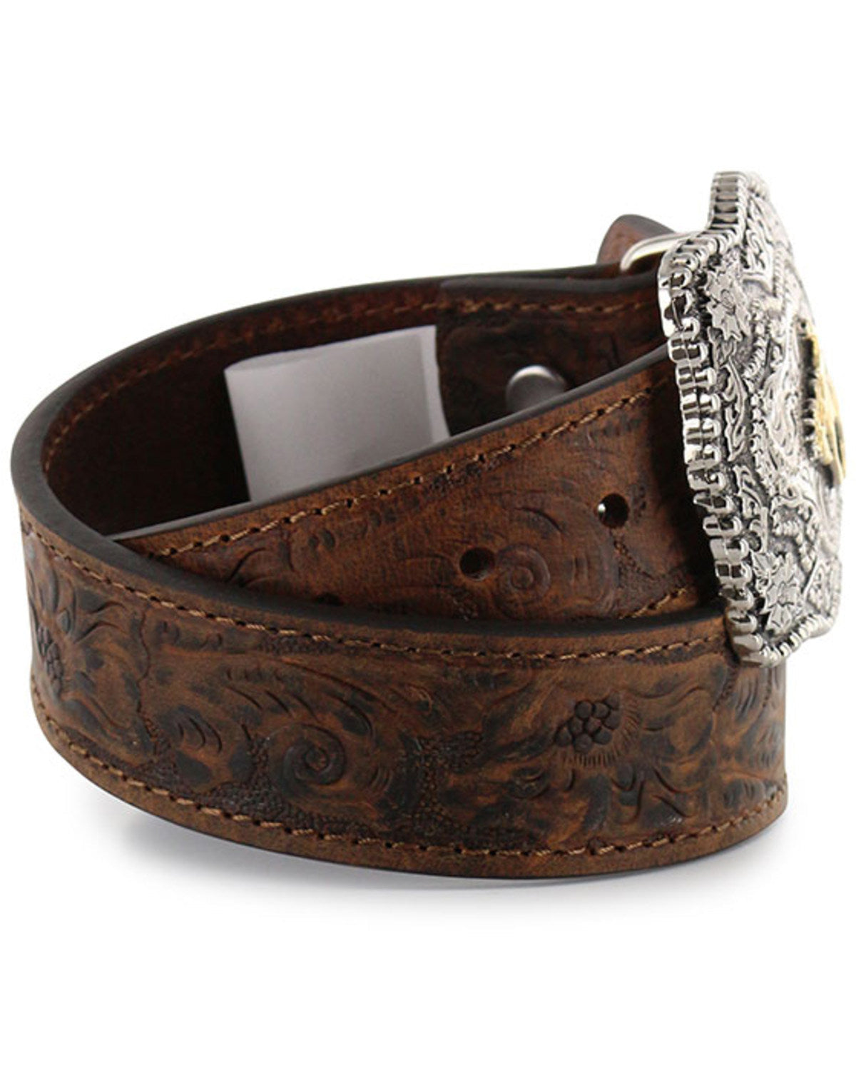 Kid's Floral Tooled Belt