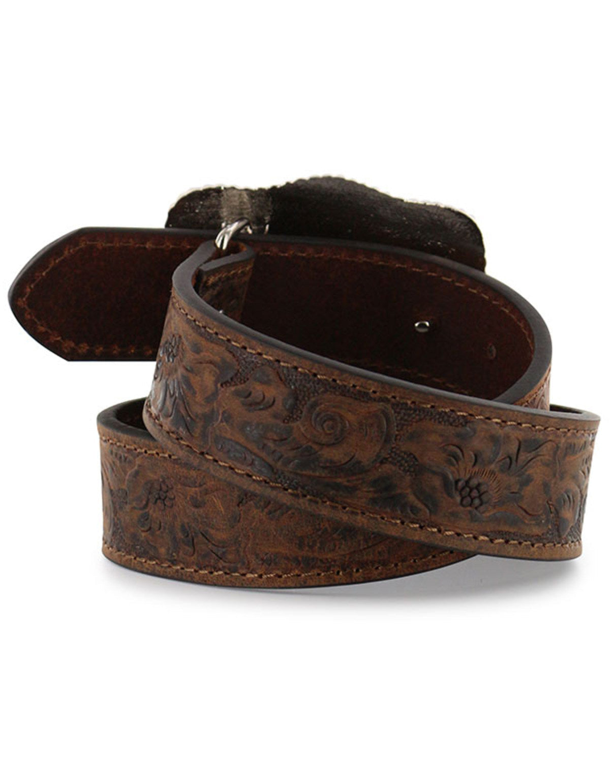 Kid's Floral Tooled Belt