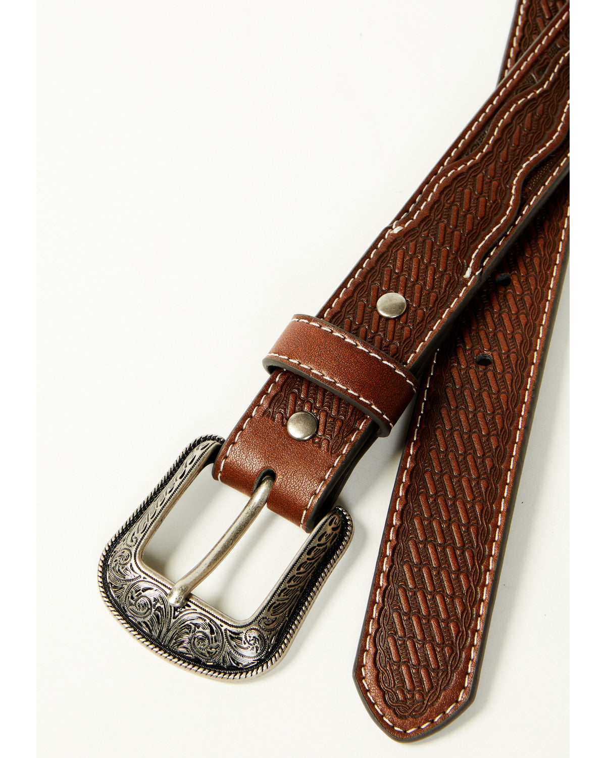 Boys' Crew Tooled Leather Belt