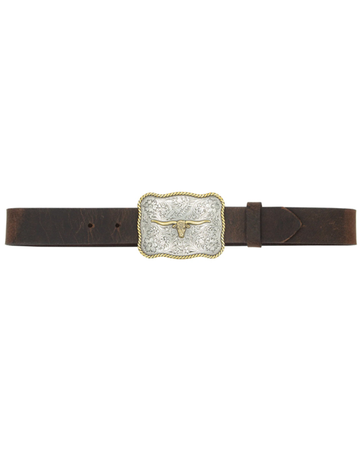 Boys' Scalloped Longhorn Buckle Belt