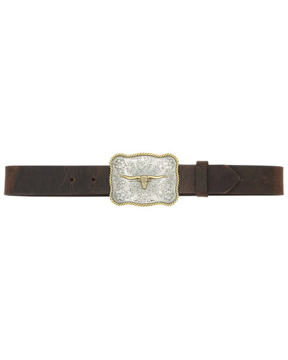 Boys' Scalloped Longhorn Buckle Belt