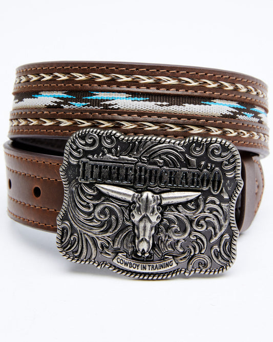 Boys' Lil Buckaroo Brown Ribbon Belt