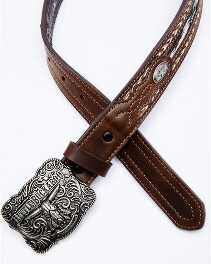 Boys' Lil Buckaroo Brown Ribbon Belt