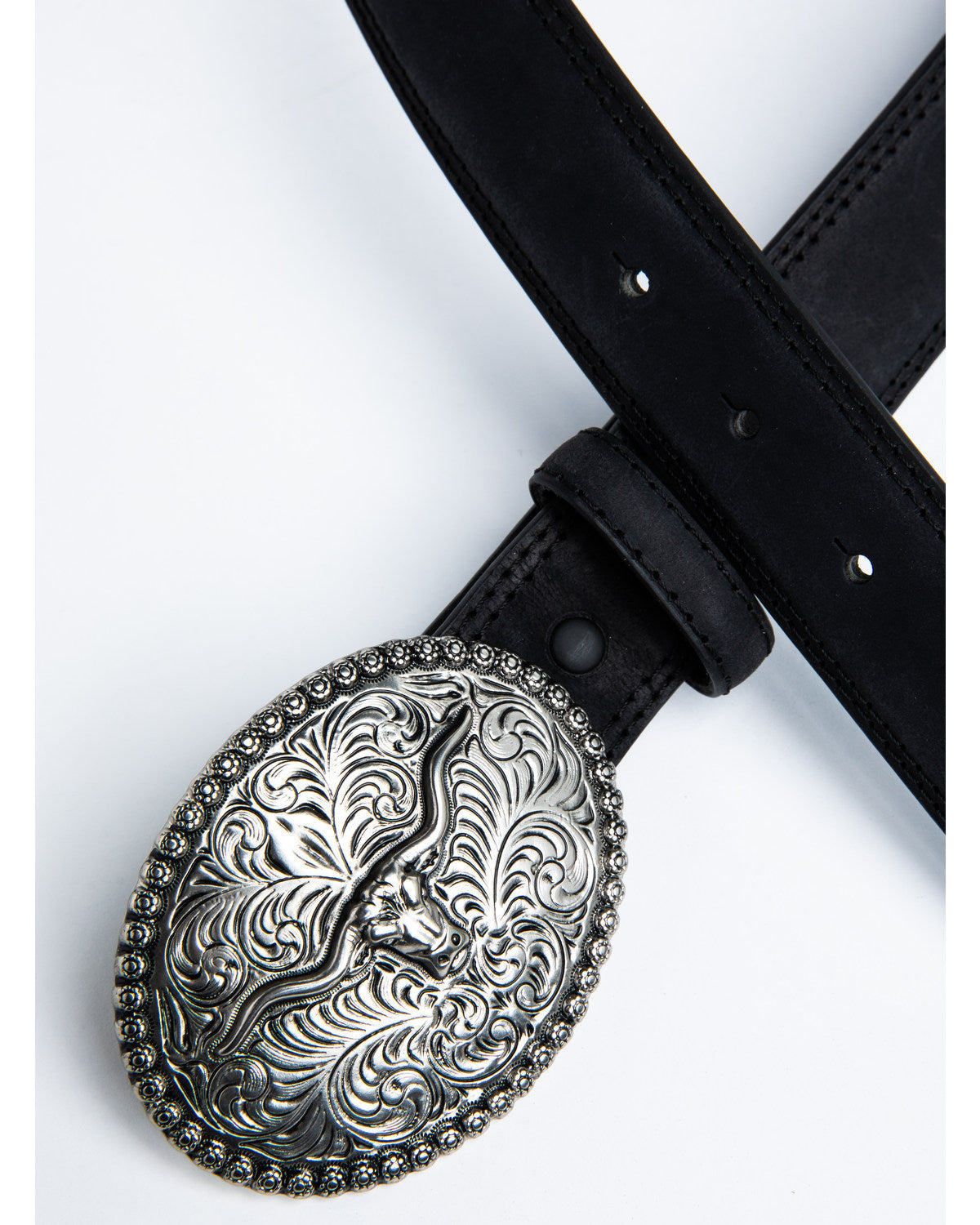 Boys' Longhorn Plaque Buckle Belt