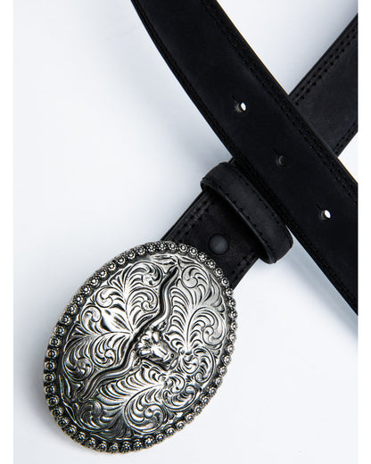 Boys' Longhorn Plaque Buckle Belt