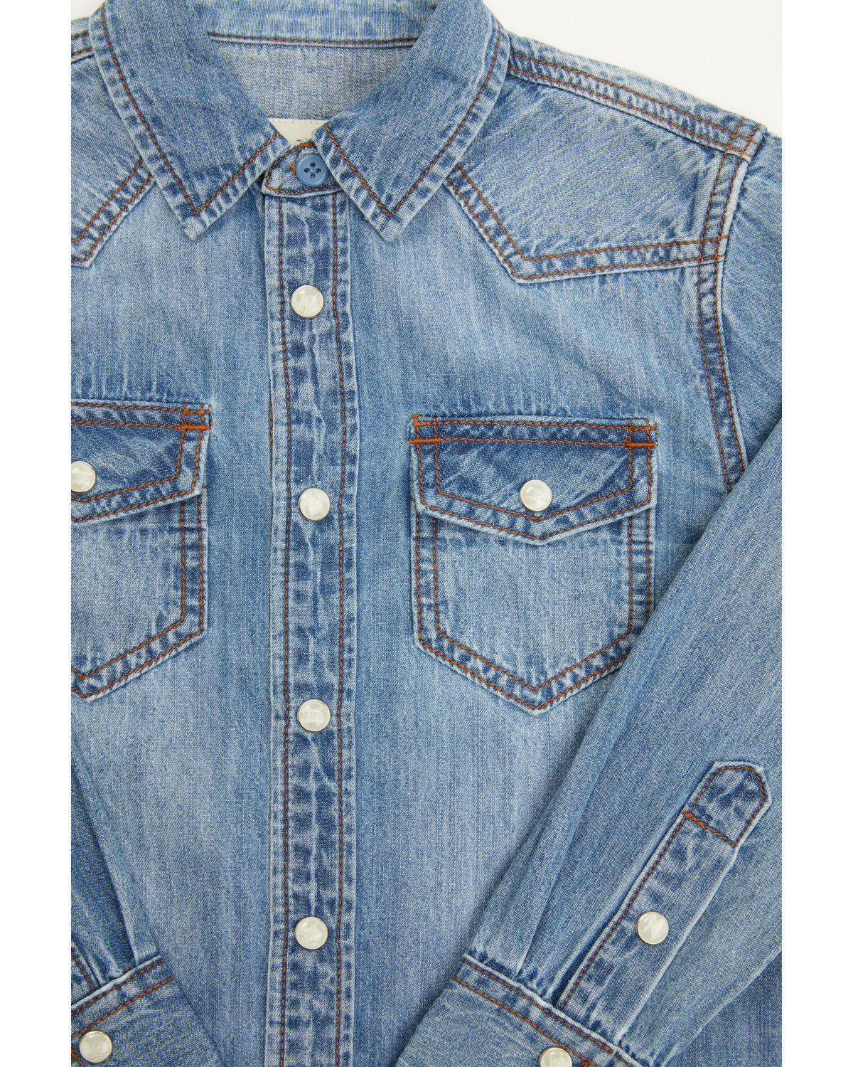 Toddler Boys' Foothill Denim Long Sleeve Pearl Snap Western