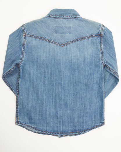 Toddler Boys' Foothill Denim Long Sleeve Pearl Snap Western