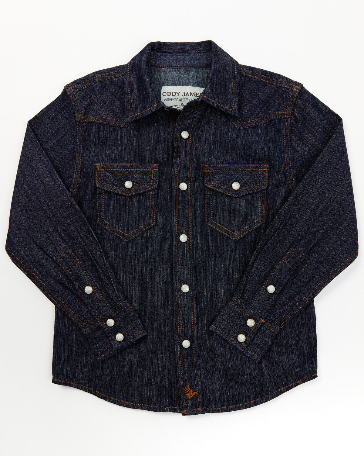 Toddler Boys' Foothill Denim Long Sleeve Pearl Snap Western
