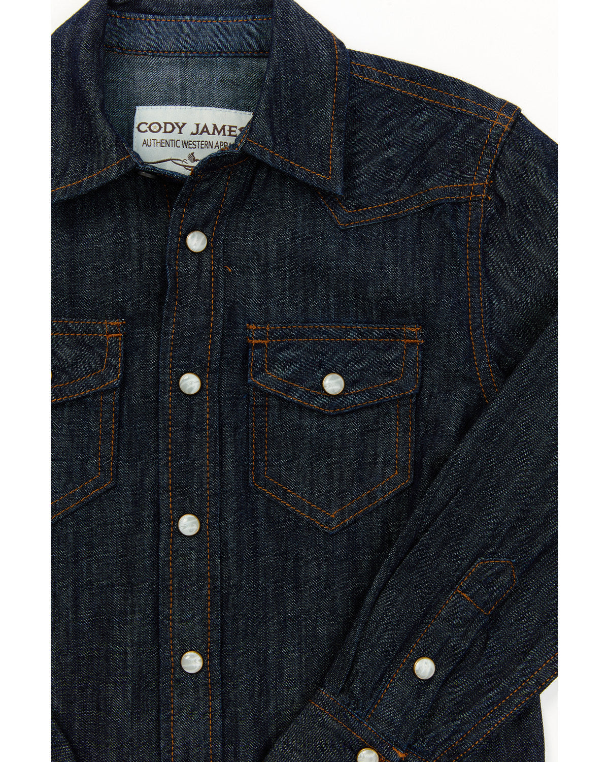 Toddler Boys' Foothill Denim Long Sleeve Pearl Snap Western
