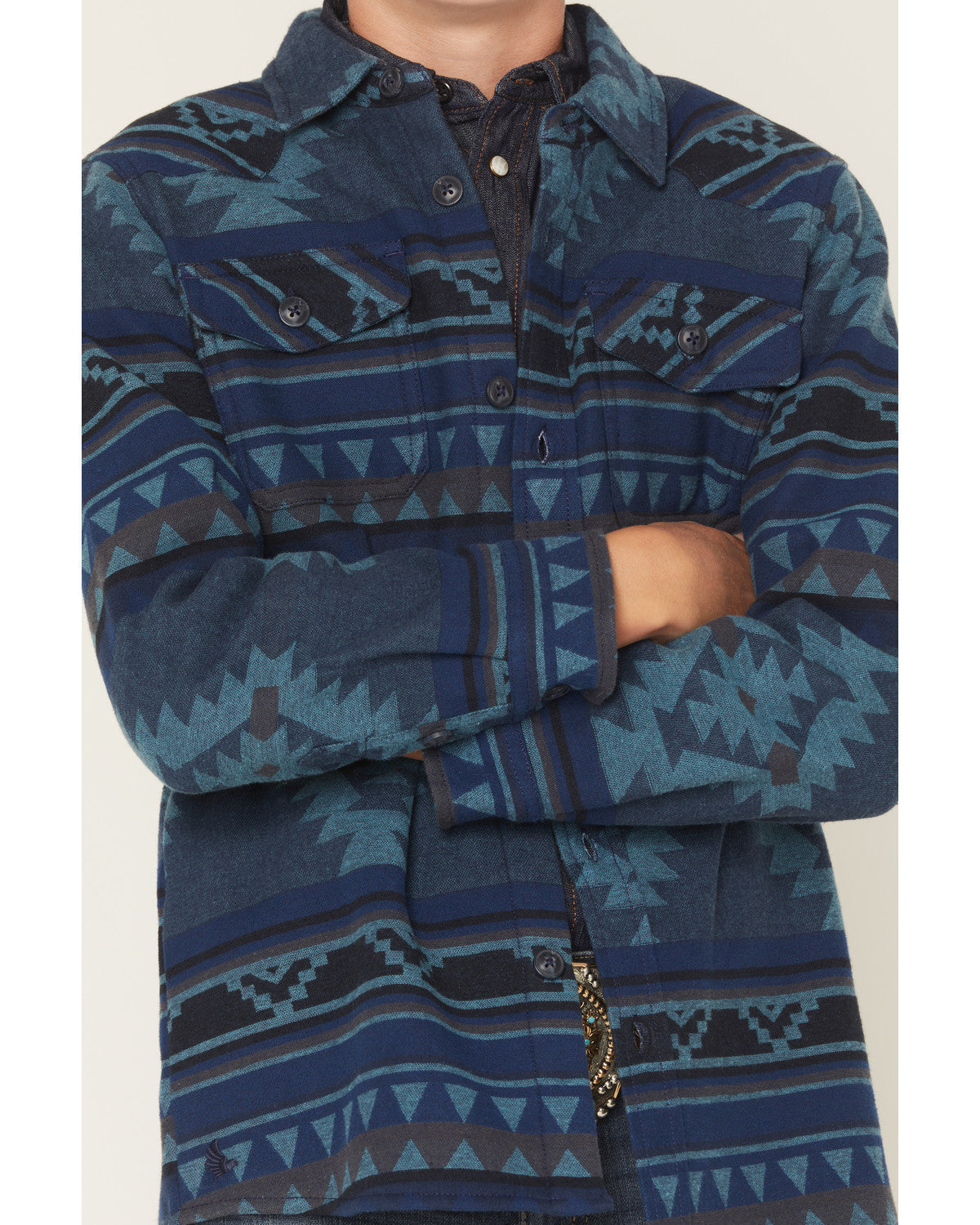 Boys' Rosewell Southwestern Print Button-Down Flannel Shirt