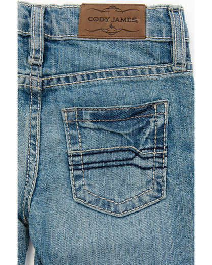 Boys' Hamshackle Wash Relaxed Bootcut Stretch Denim Jeans