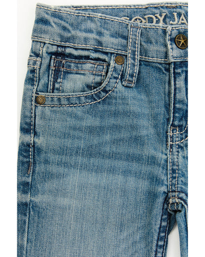 Boys' Hamshackle Wash Relaxed Bootcut Stretch Denim Jeans
