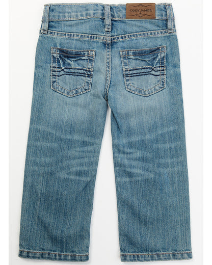 Boys' Hamshackle Wash Relaxed Bootcut Stretch Denim Jeans