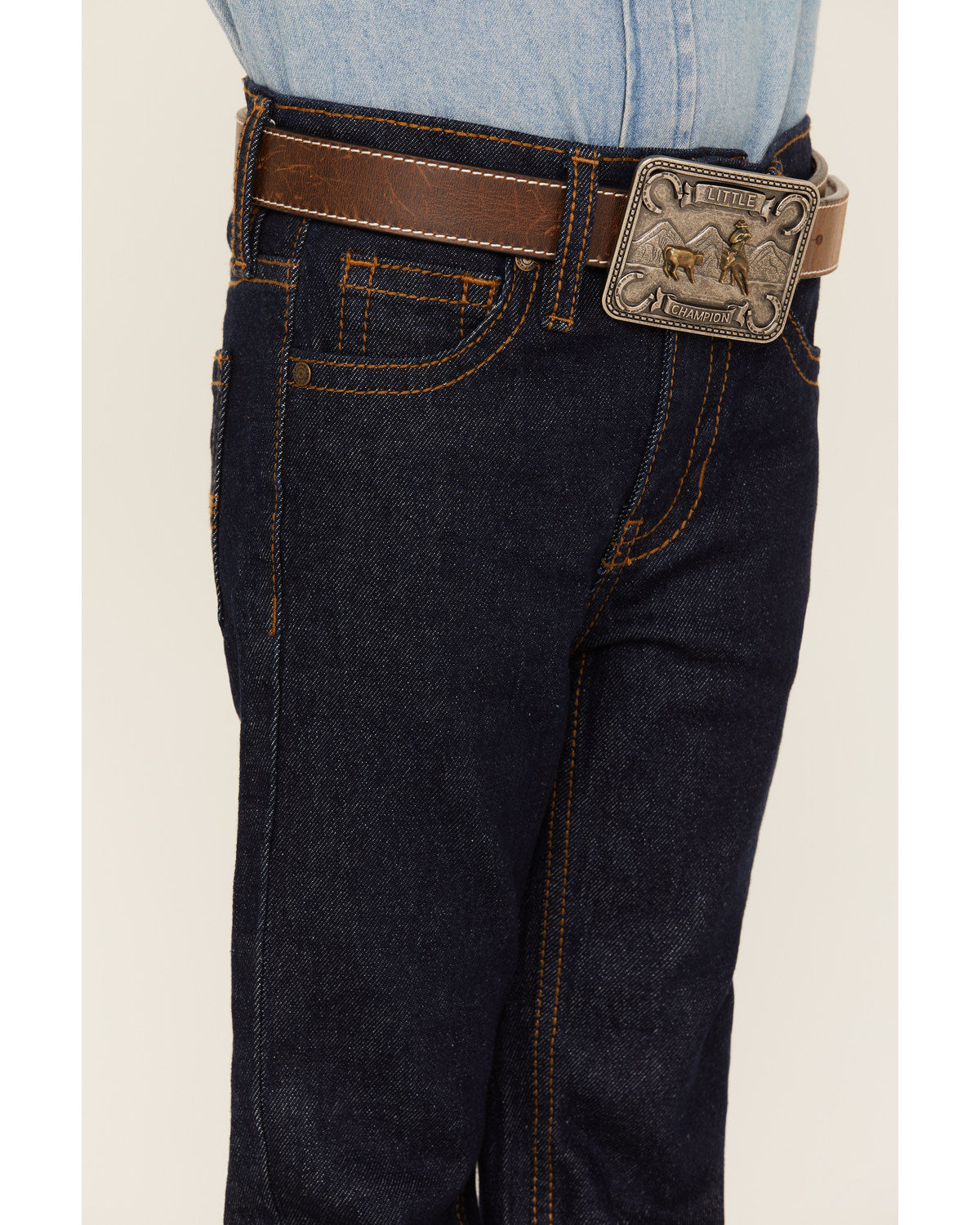 Boys' Dark Wash Slim Straight Stretch Jeans