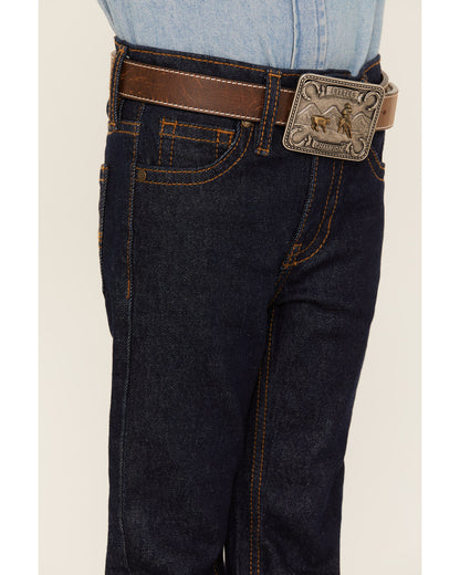 Boys' Dark Wash Slim Straight Stretch Jeans