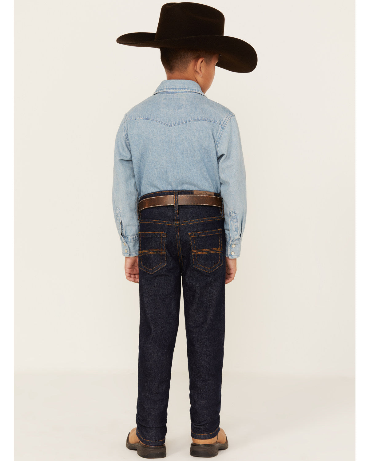 Boys' Dark Wash Slim Straight Stretch Jeans