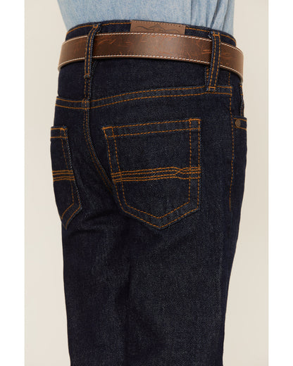 Boys' Dark Wash Slim Straight Stretch Jeans