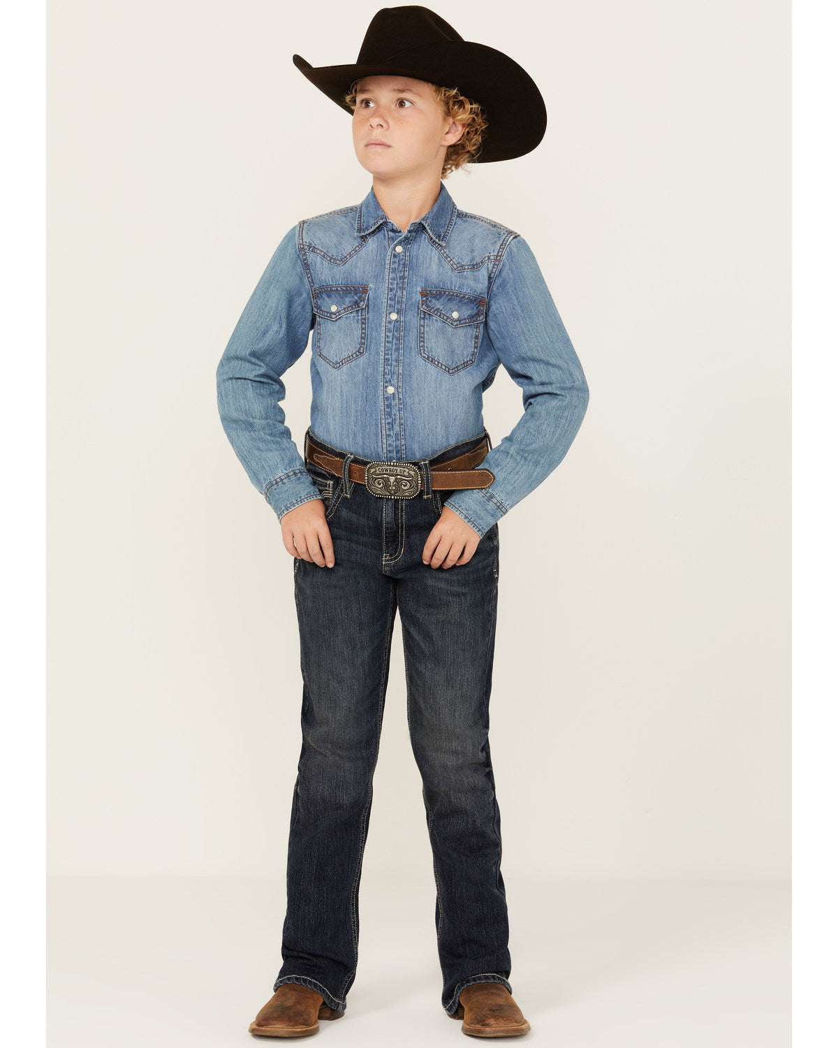 Boys' Dark Wash Moonlight Slim Stretch Bootcut Jeans