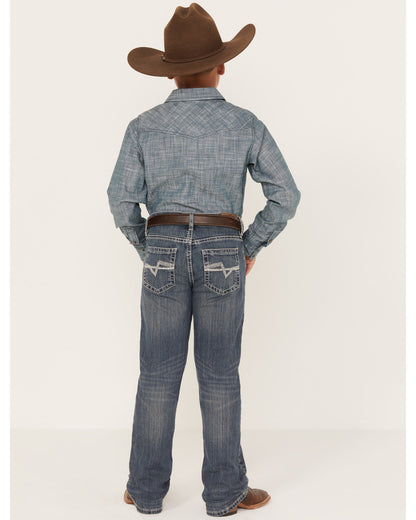 Boys' Stone Cold Wash Slim Boot Stretch Jeans