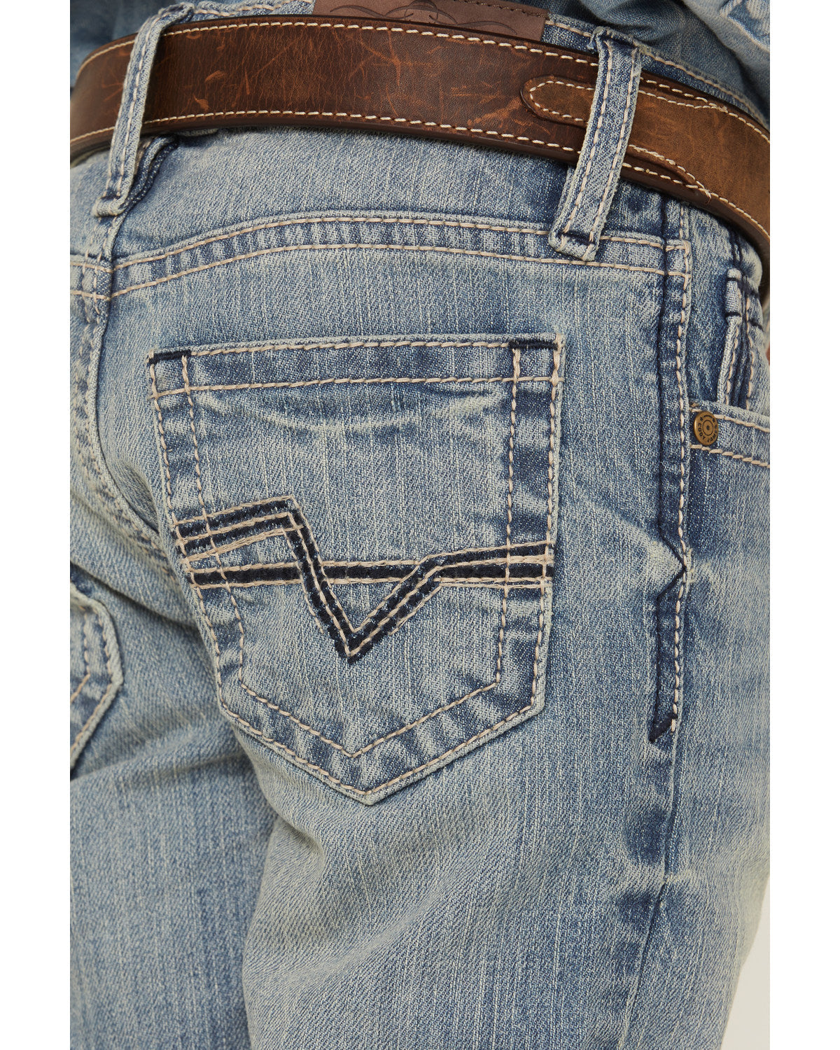Boys' Crupper Light Wash Stretch Slim Straight Jeans