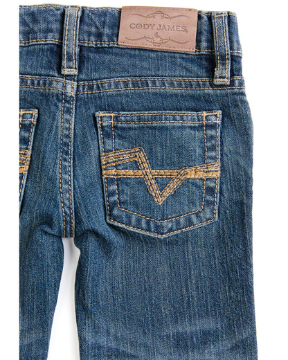 Toddler Boys' Saguaro Dark Wash Mid Rise Stretch Slim Bootc