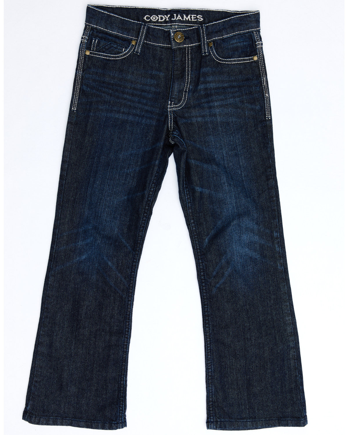 Boys' Night Hawk Medium Wash Mid Rise Stretch Relaxed Bootc