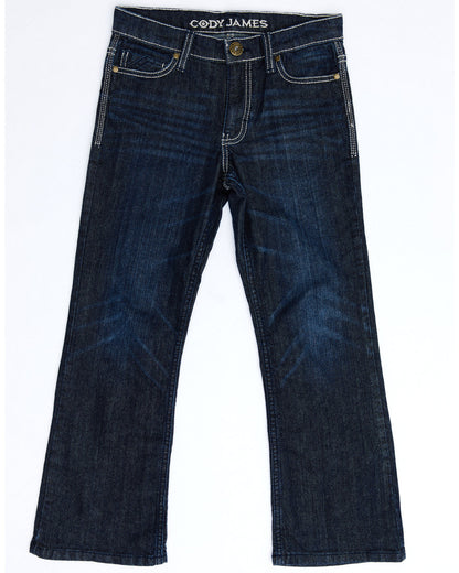 Boys' Night Hawk Medium Wash Mid Rise Stretch Relaxed Bootc