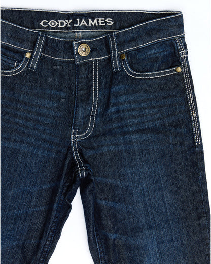 Boys' Night Hawk Medium Wash Mid Rise Stretch Relaxed Bootc