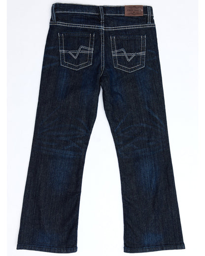 Boys' Night Hawk Medium Wash Mid Rise Stretch Relaxed Bootc