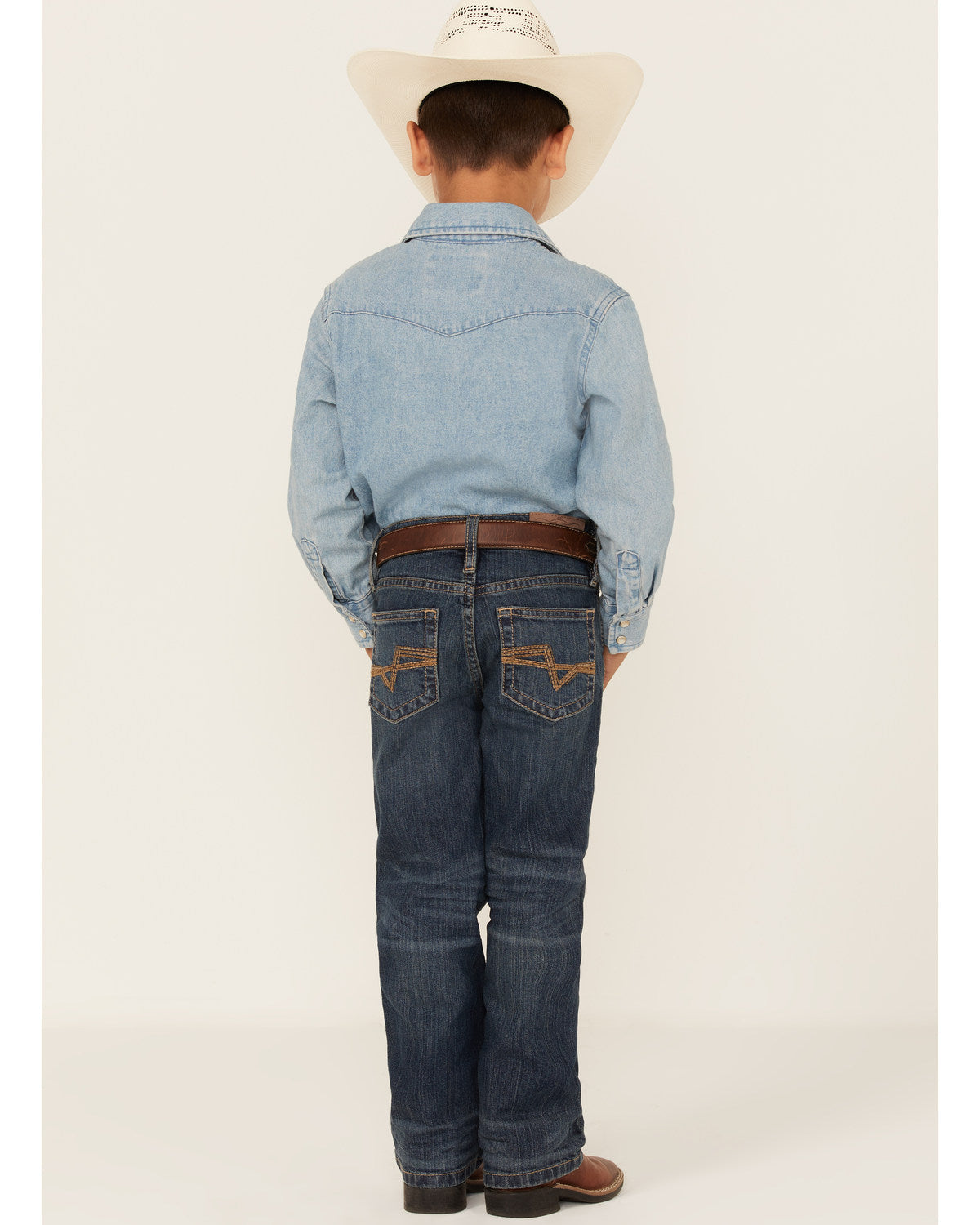Boys' Saguaro Dark Wash Mid Rise Stretch Slim Bootcut Jeans