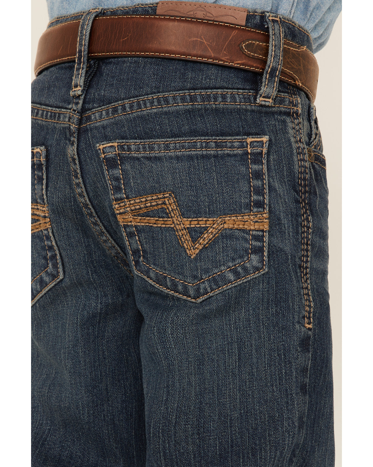 Little Boys' Saguaro Dark Wash Mid Rise Stretch Slim Bootcu