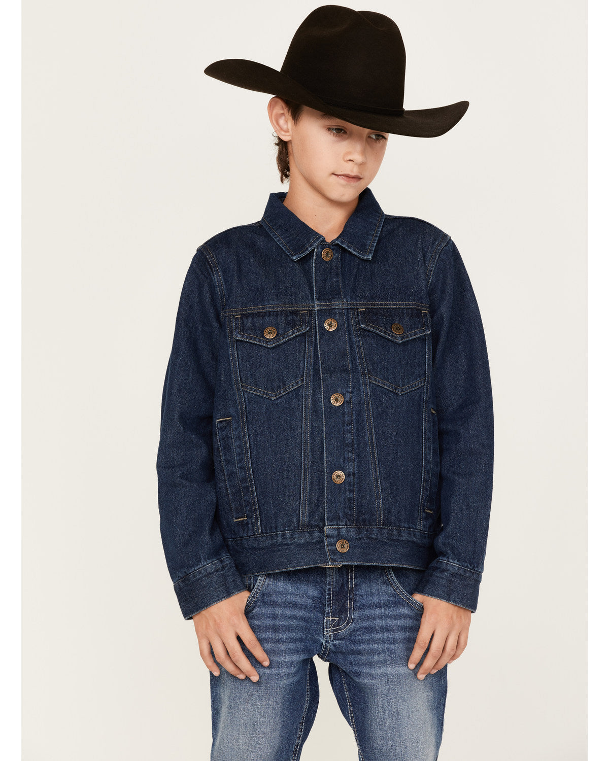 Boys' Coasting Medium Wash Unlined Denim Jacket