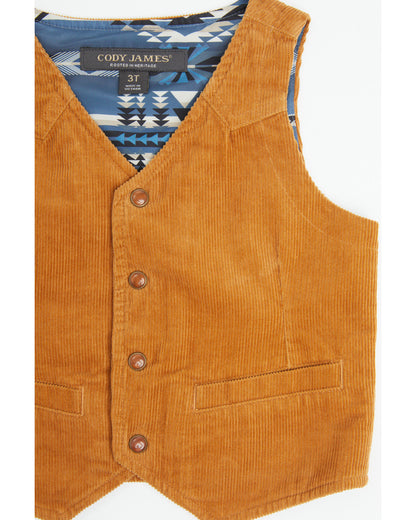 Toddler Boys' William Corduroy Snap Vest