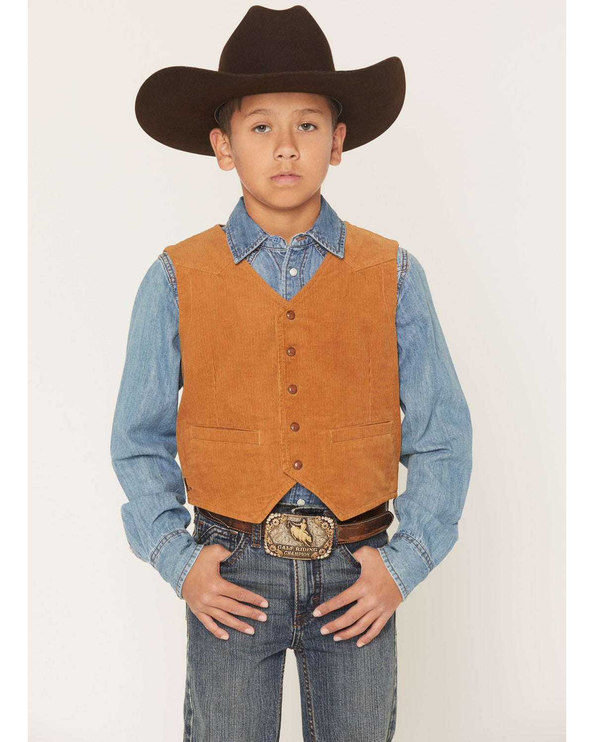 Boys' William Corduroy Western Vest
