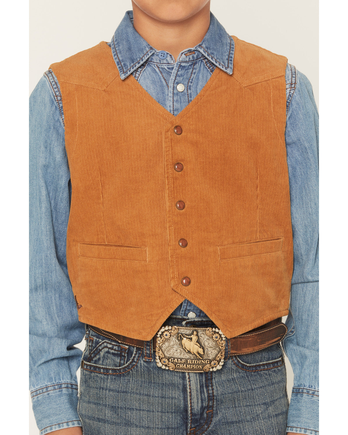 Boys' William Corduroy Western Vest